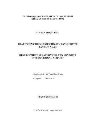 Luận văn thạc sĩ kỹ thuật hàng không phát triển chiến lược cho sân bay quốc tế tân sơn nhất