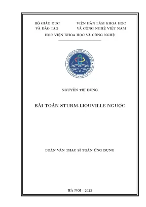 Luận văn thạc sĩ toán ứng dụng bài toán sturm liouville ngược