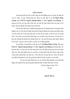 Luận văn thạc sĩ xây dựng công trình thủy ứng dụng lý thuyết độ tin cậy đánh giá an toàn công trình trên hệ thống