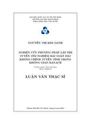 Luận văn thạc sĩ toán ứng dụng nghiên cứu phương pháp lặp phi tuyến tìm nghiệm bài toán đặt không chỉnh tuyến tính trong không gian banach