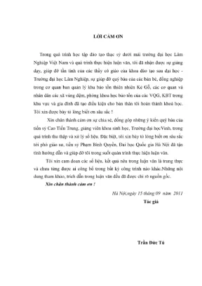 Luận văn thạc sĩ nghiên cứu phân loại rừng theo nguy cơ cháy cho thành phố hà nội