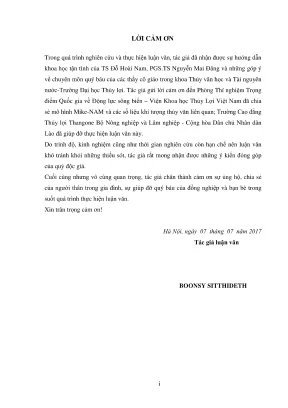 Luận văn thạc sĩ thủy văn học nghiên cứu sự biến đổi các đặc trưng thủy văn dòng chảy thiết kế một số lưu vực sông suối chính trên địa bàn tỉnh kon tum trong bối cảnh biến đổi khí hậu