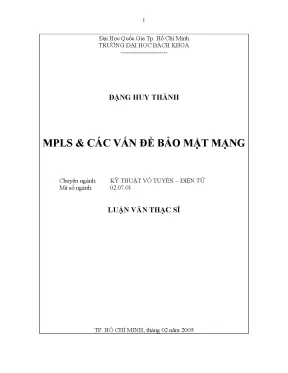 Luận văn thạc sĩ kỹ thuật vô tuyến điện tử mpls các vấn đề bảo mật mạng