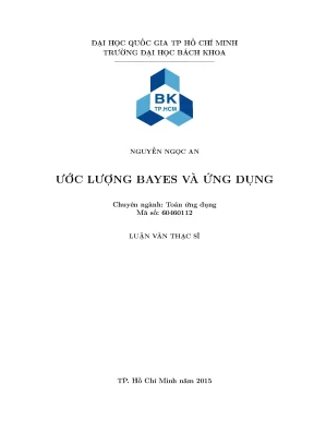 Luận văn thạc sĩ toán ứng dụng ước lượng bayes và ứng dụng