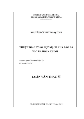 Luận văn thạc sĩ kỹ thuật điện tử thuật toán tổng hợp mạch khả đảo đa ngõ ra hoàn chỉnh