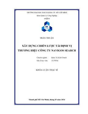 Luận văn thạc sĩ quản trị kinh doanh xây dựng chiến lược tái định vị thương hiệu công ty navigos search