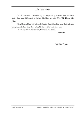 Luận văn thạc sĩ quy hoạch và quản lý tài nguyên nước nghiên cứu giải pháp phân bố tài nguyên nước mặt để phát huy lợi ích cao nhất cho các ngành dùng nước của tỉnh quảng ngãi
