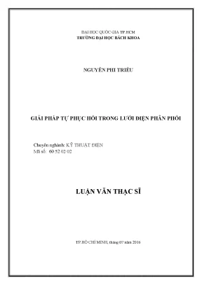 Luận văn thạc sĩ kỹ thuật điện giải pháp tự phục hồi trong lưới điện phân phối