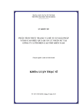 Luận văn thạc sĩ quản trị kinh doanh phân tích thực trạng và đề xuất giải pháp nâng cao hiệu quả quản lý nhân sự tại công ty lưới điện cao thế miền nam
