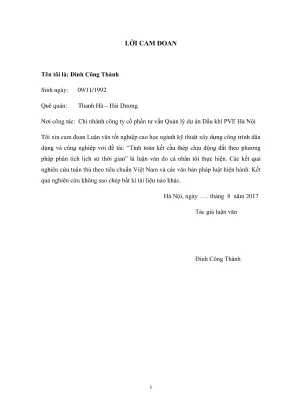Luận văn thạc sĩ kỹ thuật xây dựng công trình dân dụng và công nghiệp tính toán kết cấu thép chịu động đất theo phương pháp phân tích lịch sử thời gian