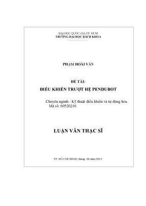 Luận văn thạc sĩ kỹ thuật điều khiển và tự động hóa điều khiển trượt hệ pendubot