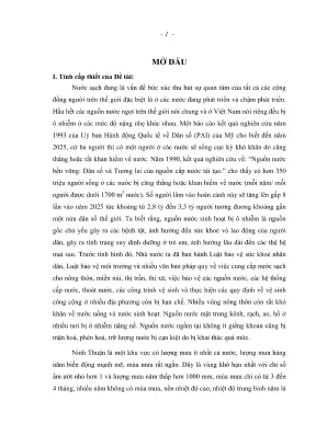 Luận văn thạc sĩ xây dựng công trình thủy phân tích trạng thái ứng suất biến dạng của đài nước để lựa chọn kích thước móng đài thích hợp với đặc tính nền phổ biến trên địa bàn tỉnh ninh thuận
