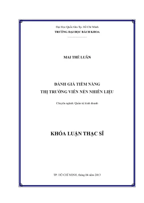 Luận văn thạc sĩ quản trị kinh doanh đánh giá tiềm năng thị trường viên nén nhiên liệu