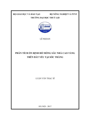 Luận văn thạc sĩ địa kỹ thuật xây dựng phân tích ổn định hố móng sâu nhà cao tầng trên đất yếu tại sóc trăng