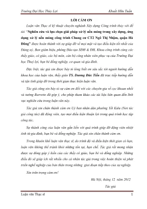 Luận văn thạc sĩ xây dựng công trình thủy nghiên cứu và lựa chọn giải pháp xử lý nền móng trong xây dựng ứng dụng xử lý nền móng công trình chung cư ct2 ngô thị nhậm quận hà đông