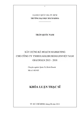 Luận văn thạc sĩ quản trị kinh doanh xây dựng kế hoạch marketing cho công ty tnhh eagleburgmann việt nam giai đoạn 20152016
