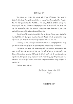 Luận văn thạc sĩ xây dựng công trình thủy nghiên cứu xu thế biến đổi lòng dẫn sông hồng giai đoạn 2020 2050 và đề xuất các giải pháp ổn định lòng dẫn