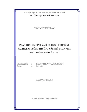 Luận văn thạc sĩ địa kỹ thuật xây dựng phân tích ổn định và biến dạng tường kè rạch khai luông phường cái khế quận ninh kiều thành phố cần thơ