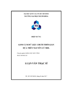 Luận văn thạc sĩ khoa học máy tính gom cụm dữ liệu chuỗi thời gian dựa trên nguyên lý mdl