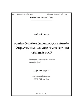 Luận văn thạc sĩ xây dựng công trình thủy nghiên cứu rủi ro trong quá trình đào hầm qua vùng đất bị vò nát và các biện pháp giảm thiểu sự cố