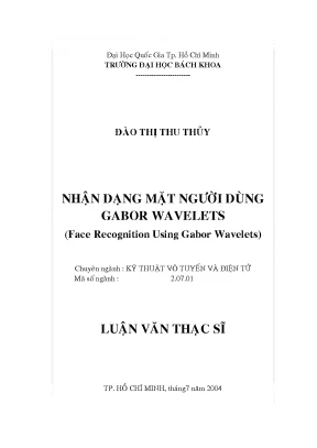 Luận văn thạc sĩ kỹ thuật vô tuyến điện tử nhận dạng mặt người dùng gabor wavelets