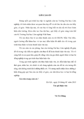 Luận văn thạc sĩ nghiên cứu thành phần loài và đặc điểm sinh vật học một số loài bệnh hại trên cây thầu dầu làm cơ sở cho việc đề xuất biện pháp phòng trừ theo nguyên tắc quản lý vật gây hại tổng hợp ipm tại vườn ươm thầu dầu xuân mai hà nội