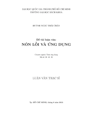 Luận văn thạc sĩ toán ứng dụng nón lồi và ứng dụng