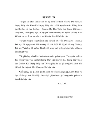 Luận văn thạc sĩ thủy văn học nghiên cứu diễn biến lũ lụt lưu vực sông lam và đề xuất giải pháp khắc phục