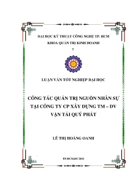 Luận văn tốt nghiệp công tác quản trị nguồn nhân lực tại công ty cpxd tm dv vận tải quý phát và một số vấn đề về quản lý lao động tại các công ty cp ở việt nam