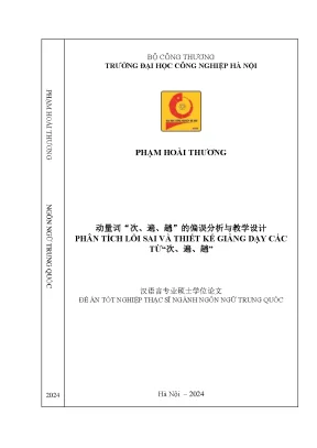 Luận văn thạc sĩ phân tích lỗi sai và thiết kế giảng dạy các từ次、遍、趟