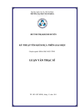 Luận văn thạc sĩ khoa học máy tính kỹ thuật tìm kiếm dựa trên giai điệu