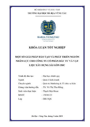Luận văn tốt nghiệp một số giải pháp đào tạo và phát triển nguồn nhân lực cho công ty cổ phần đầu tư và vật liệu xây dựng sài gòn imc