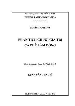 Luận văn thạc sĩ quản trị kinh doanh phân tích chuỗi giá trị cà phê lâm đồng