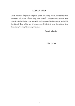 Luận văn thạc sĩ quản lý kinh tế một số giải pháp tăng cường quản lý thu bảo hiểm xã hội tại bảo hiểm xã hội huyện mai sơn