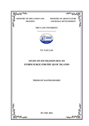 Luận văn thạc sỹ kỹ thuật và quản lý vùng ven biển study on inundation due to storm surge for phu quoc island