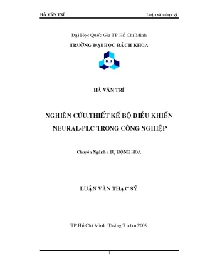 Luận văn thạc sĩ tự động hóa nghiên cứ thiết kế bộ điều khiển neuralplc trong công nghiệp