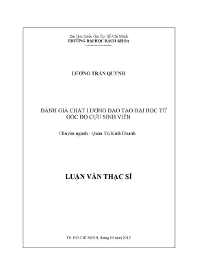 Luận văn thạc sĩ quản trị kinh doanh đánh giá chất lượng đào tạo đại học từ góc độ cựu sinh viên