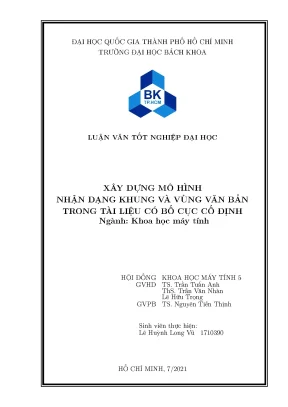 Luận văn tốt nghiệp khoa học máy tính xây dựng mô hình nhận dạng khung và vùng văn bản trong tài liệu có bố cục cố định