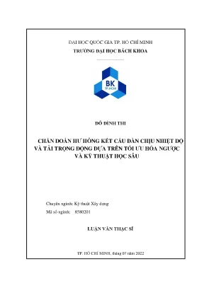 Luận văn thạc sĩ kỹ thuật xây dựng chẩn đoán hư hỏng kết cấu dàn chịu nhiệt độ và tải trọng động dựa trên tối ưu hóa ngược và kỹ thuật học sâu