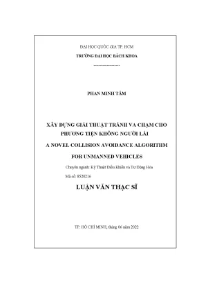 Luận văn thạc sĩ kỹ thuật điều khiển và tự động hóa xây dựng giải thuật tránh va chạm cho phương tiện không người lái