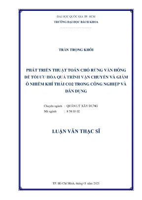 Luận văn thạc sĩ quản lý xây dựng phát triển thuật toán chó rừng vằn hông để tối ưu hóa quá trình vận chuyển và giảm ô nhiễm khí thải co2 trong công nghiệp và dân dụng