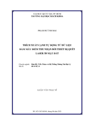 Luận văn thạc sĩ bản đổ viễn thám và hệ thống thông tin địa lý trích xuất cạnh tự động từ dữ liệu đám mây điểm thu nhận bởi thiết bị quét laser 3d mặt đất
