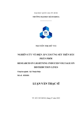 Luận văn thạc sĩ kỹ thuật điện nghiên cứu về điện áp cảm ứng sét trên dây phân phối