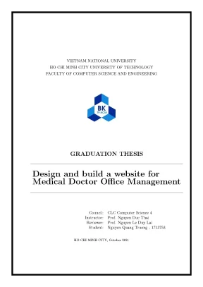 Luận văn tốt nghiệp khoa học máy tính design and build a website for medical doctor office management
