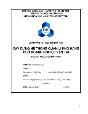 Luận văn tốt nghiệp khoa học máy tính xây dựng hệ thống quản lí kho hàng cho doanh nghiệp vận tải
