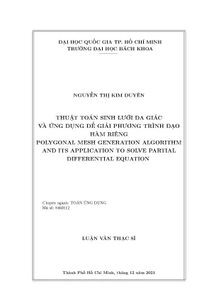 Luận văn thạc sĩ toán ứng dụng thuật toán sinh lưới đa giác và ứng dụng để giải phương trình đạo hàm riêng
