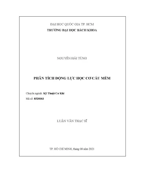 Luận văn thạc sĩ kỹ thuật cơ khí phân tích động lực học cơ cấu mềm