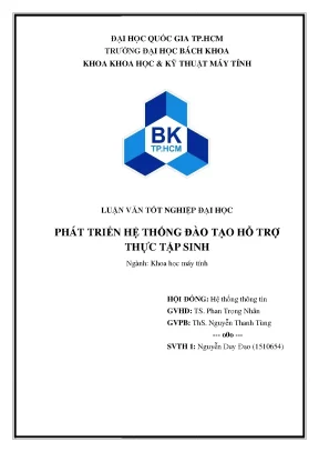Luận văn tốt nghiệp khoa học máy tính phát triển hệ thống đào tạo hỗ trợ thực tập sinh