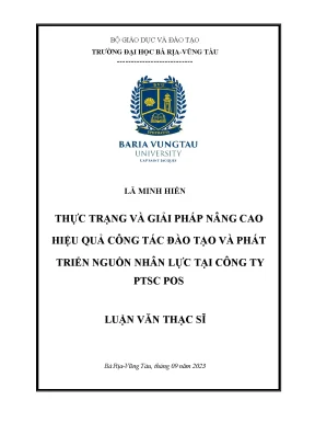 Luận văn thạc sĩ thực trạng và giải pháp nâng cao hiệu quả công tác đào tạo và phát triển nguồn nhân lực tại công ty ptscpos