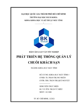 Luận văn tốt nghiệp khoa học máy tính phát triển hệ thống quản lý chuỗi khách sạn